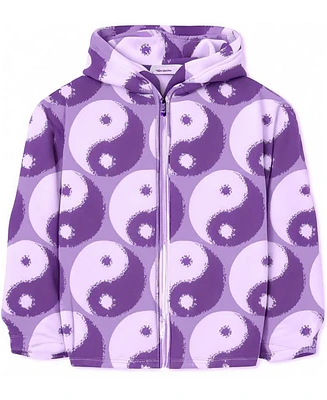 kensie Big Girl's French Terry Zip Up Hoodie