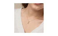 Textured Initial Letter Necklace