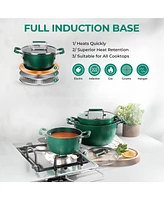 Granitestone 6-Piece Nonstick Nesting Stock Pots Set