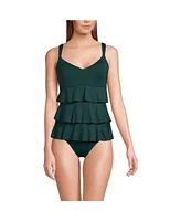 Lands' End Women's Ruffle Fauxkini One Piece Swimsuit