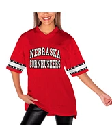 Gameday Couture Women's Red Nebraska Huskers Until Kickoff Rhinestone Fashion T-Shirt