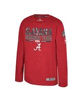 Colosseum Big Boys and Girls Heather Crimson Alabama Crimson Tide Oht Military Appreciation Oorah Long Sleeve T-Shirt