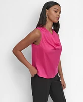 Dkny Sleeveless Cowlneck Top