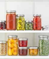 JoyJolt Wide Set of 6 Mason Jars with Airtight Lids