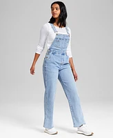 And Now This Women's Straight-Leg Denim Overalls, Exclusively at Macy's