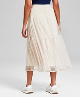 And Now This Women's Pull-On Tiered Tulle Midi Skirt, Exclusively at Macy's