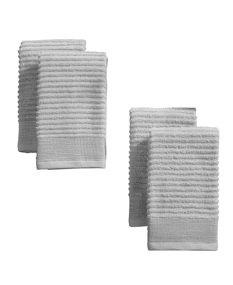 Linery & Co Co. Cotton Textured 4-Pack Hand Towel Set