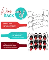 Sorbus 6-Tier Stackable Wine Rack - Perfect for Bar, Wine Cellar, Basement, Cabinet, Pantry, etc - Hold 24 Bottles