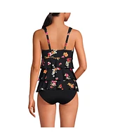 Lands' End Women's Smoothing Control Ruffle Fauxkini One Piece Swimsuit