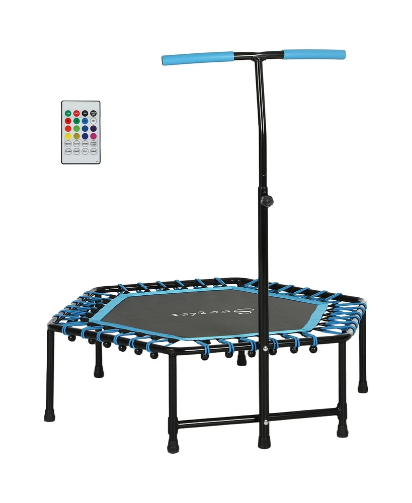 Soozier 45" Rebounder Trampoline with Led Light & Adjustable Handle,