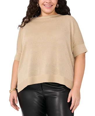 Vince Camuto Plus Boat-Neck 3/4-Sleeve Top, Exclusively at Macy's