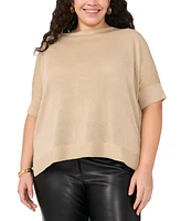 Vince Camuto Plus Size Boat-Neck 3/4-Sleeve Top, Exclusively at Macy's