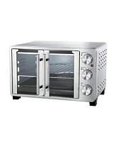 MegaChef 25 Liter French Door Electric Toaster Oven with Rotisserie Set