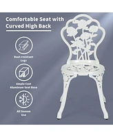 Gouun Outdoor Cast Aluminum Patio Furniture Set with Design