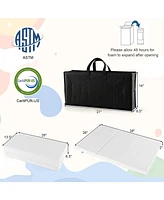 Gouun Portable Tri-fold Pack and Play Mattress Pad with Gel-Infused Memory Foam