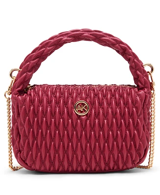 Anne Klein Rounded Ruched Small Crossbody Bag