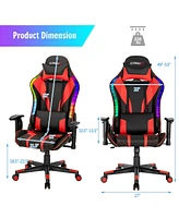 Gouun Gaming Chair Adjustable Swivel Computer Chair with Dynamic Led Lights
