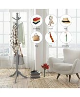 Gouun Entryway Height Adjustable Coat Stand with 9 Hooks