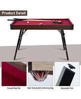 Inolait 48" Folding Pool Table, Portable Billiard Game Tables for Kids and Adults