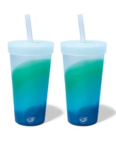 Silipint Straw Tumbler 22oz: 2 pk - Mountain Air