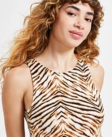 Bar Iii Women's Printed Sleeveless Jersey Bodysuit, Exclusively at Macy's