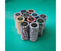 Slickblue Poker Chips 25-Pack - Clay Composite, $100 Denomination