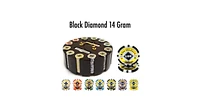 Slickblue Black Diamond Poker Chip Set in Wood Carousel (300 Count) Clay Composite $