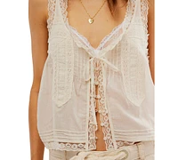 Free People Women's Evermore Lace-Trim Tank Top