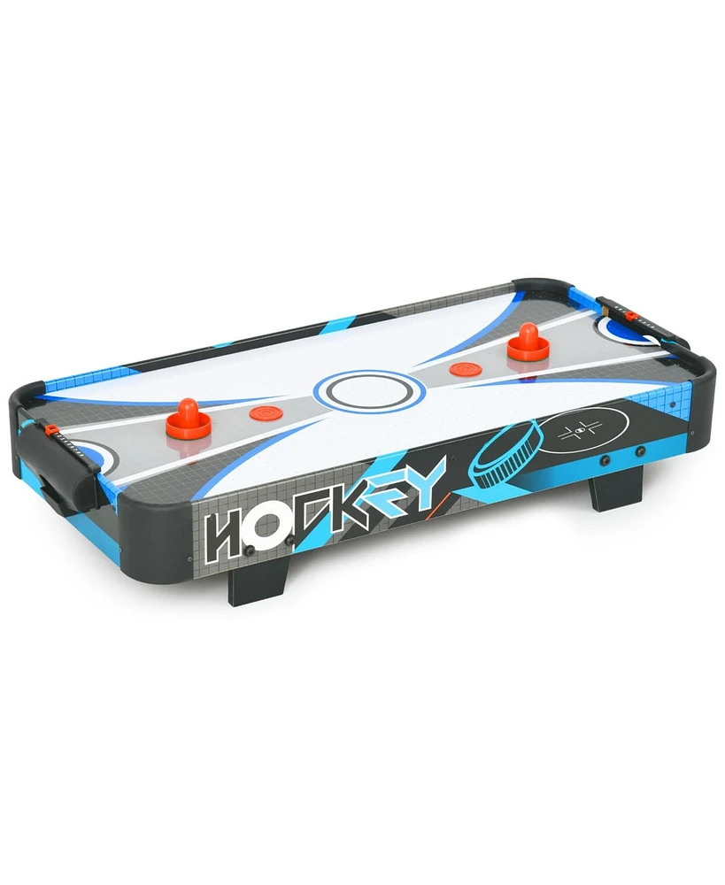 Inolait 34" Mini Tabletop Air Hockey Game with Electric Motor Fan, 2 Pushers and 2 Air Hockey Pucks