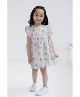 Bluey Toddler Girls Cotton Gauze Matching Family Button Down Shirt and Shorts Outfit Set