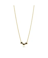 Bowood Lane Non-Tarnishing Gold Filled Dainty Chain with Three 6mm Gold Filled Beads Necklace