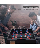 Sugift 48" Competition Foosball Table w/2 Balls & Cup Holders, Soccer Game Table for Kids & Adults, Home or Arcade