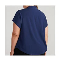 Universal Standard Plus Better-Than-Silk V-Neck Top