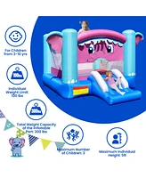 Gymax Inflatable Bounce House 3-in-1 Elephant Theme Inflatable Castle w/ 735W Blower