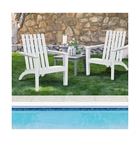 Givimo Outdoor Patio Acacia Wood Adirondack Lounge Armchair