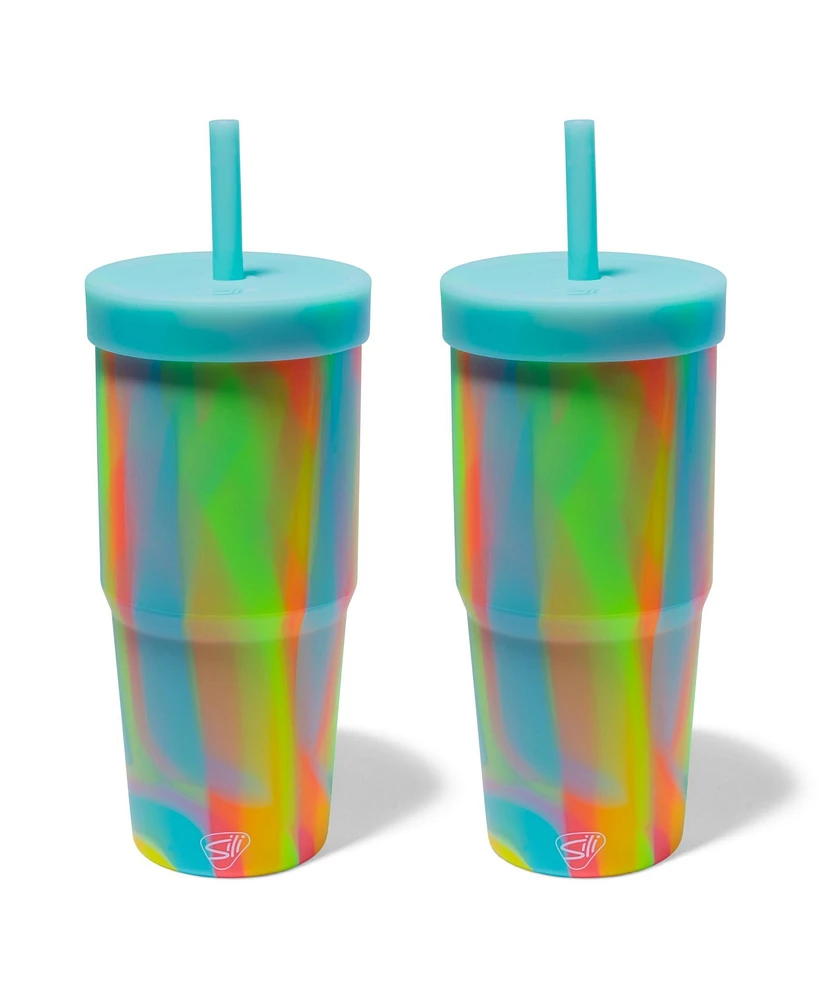 Silipint Straw Tumbler 32oz: 2 pk - Sugar Rush - Spring 2023