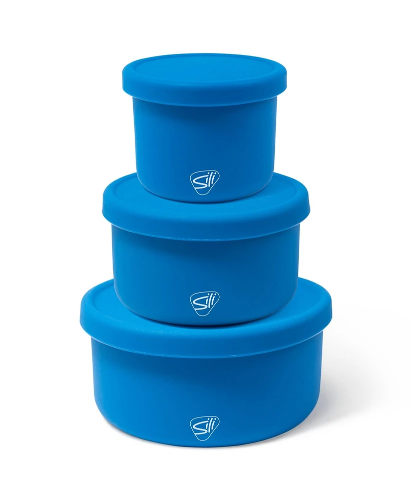 Silipint Lidded Bowls 3 pk Set: Deep Pool - 10, 20, 30 oz