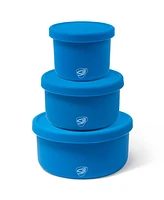 Silipint Lidded Bowls 3 pk Set: Deep Pool - 10, 20, 30 oz