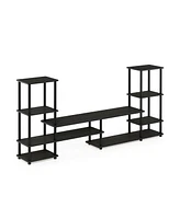 Furinno Turn-n-Tube Grand Entertainment Center, Espresso & Black