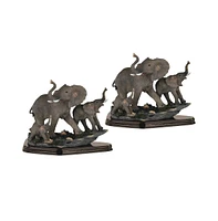 Fc Design "2-pc Gift Set" 7"H Elephant Family Playing Together Figurine Statue Ornament Home Room Office Decor and Perfect Gift Ideas for Housewarming