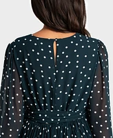Seraphine Women's Maternity Pleated Spot Dress