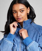 And Now This Petite Denim Bomber Jacket, Exclusively at Macy's