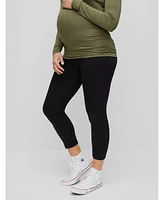 Women's Basic Secret Fit Belly Maternity Crop Leggings - Motherhood