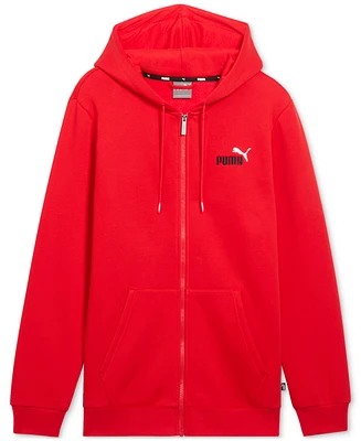 Puma Men's Zip-Front Long Sleeve Small Logo Fleece Hoodie