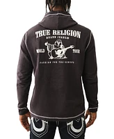 True Religion Men's Hooded Long Sleeve Henley Shirt