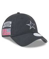 New Era Women's Graphite Dallas Cowboys 2024 Salute To Service 9TWENTY Adjustable Hat