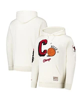 Mitchell & Ness Men's Cream Chicago Bulls Swagger Classic Chenille Pullover Hoodie