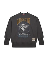 Mitchell & Ness Women's Charcoal Golden State Warriors Hardwood Classics Lightweight Pullover Sweatshirt