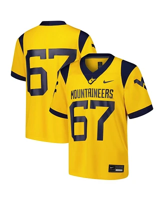 Nike Big Boys and Girls 67 Gold West Virginia Mountaineers Alternate Game Jersey