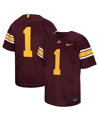 Nike Big Boys and Girls 1 Maroon Minnesota Golden Gophers Untouchable Football Jersey